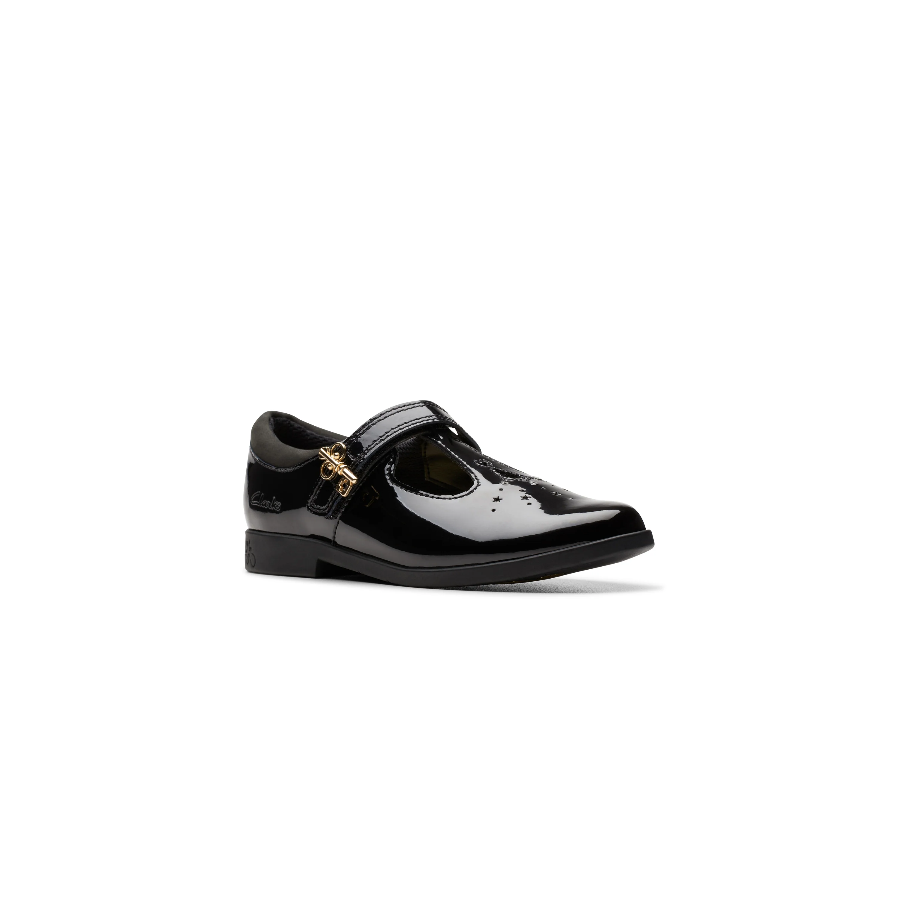 Girls - Lock Shine Kid. Black Patent - Image 7