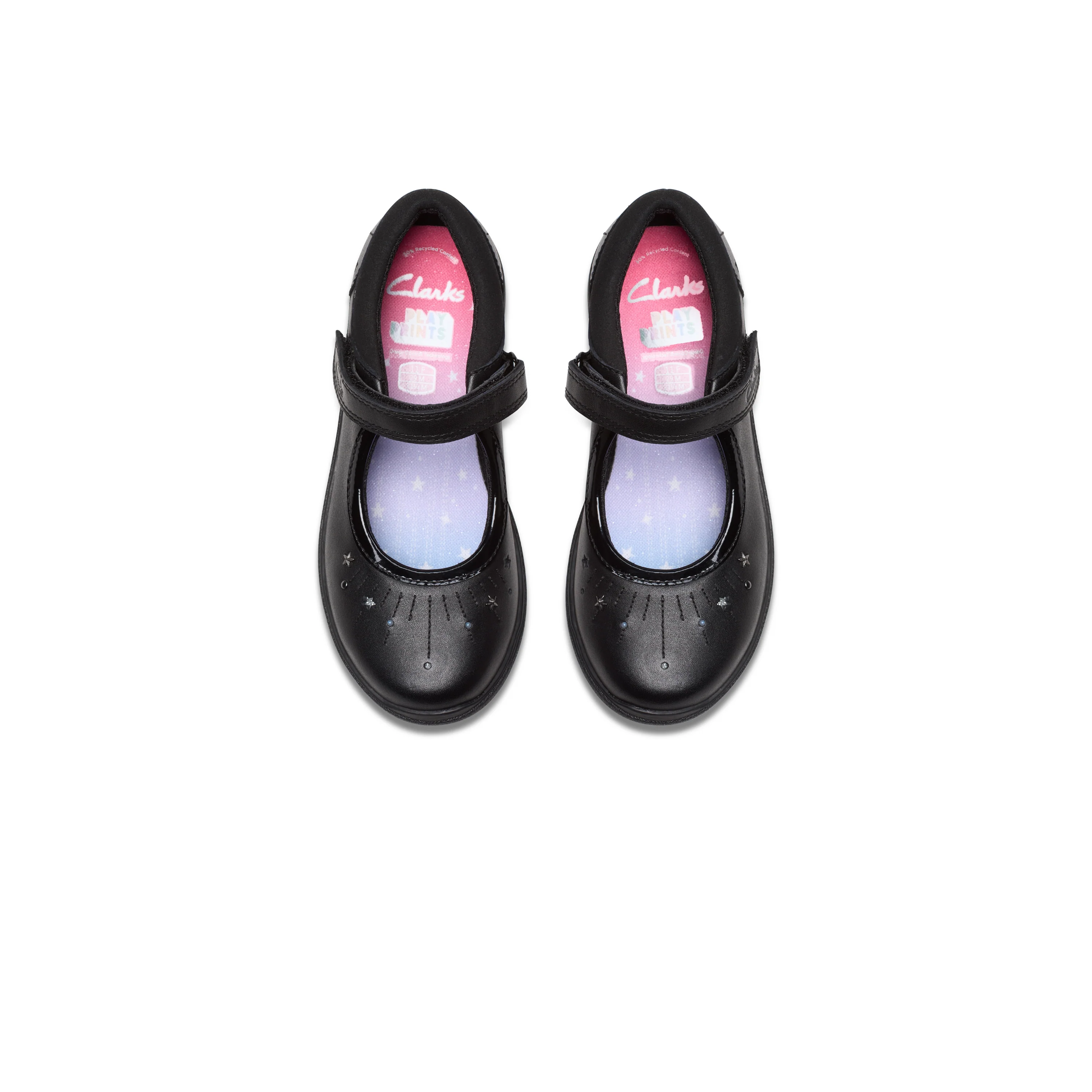Girls- Relda Wish Kid. Black Leather - Image 6