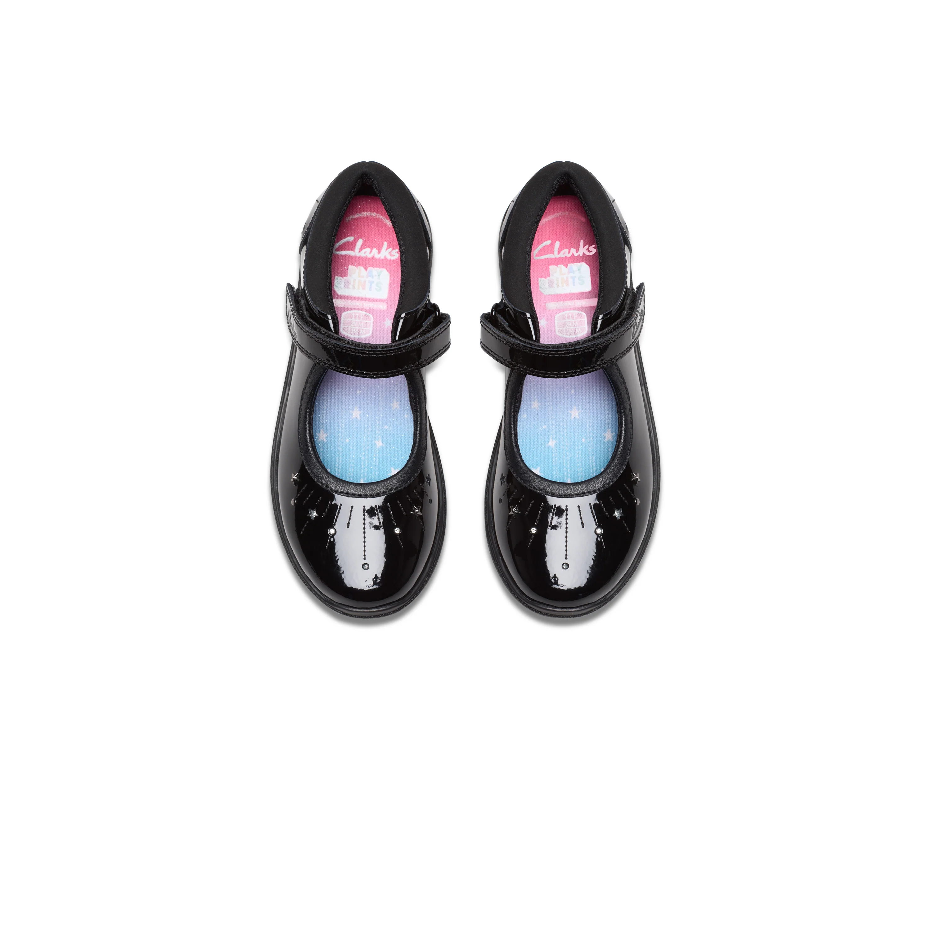 Girls- Relda Wish Kid. Black Patent - Image 6