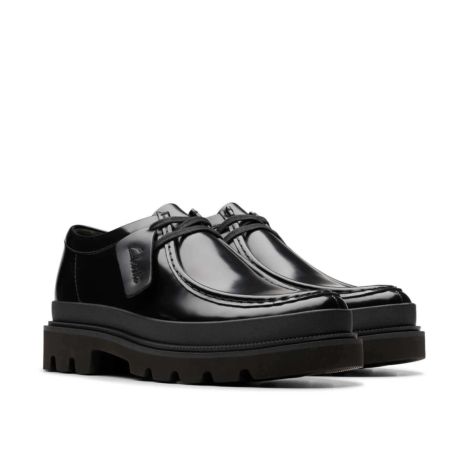 Mens - Badell Seam Black Hi Shine Leather - Image 4