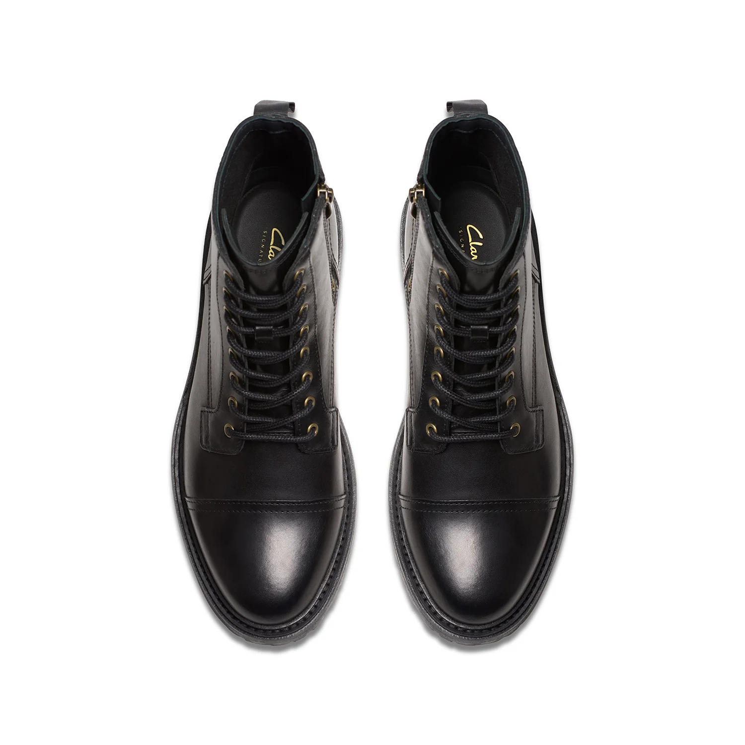 Mens - Clarkridge Hi Black Leather - Image 6