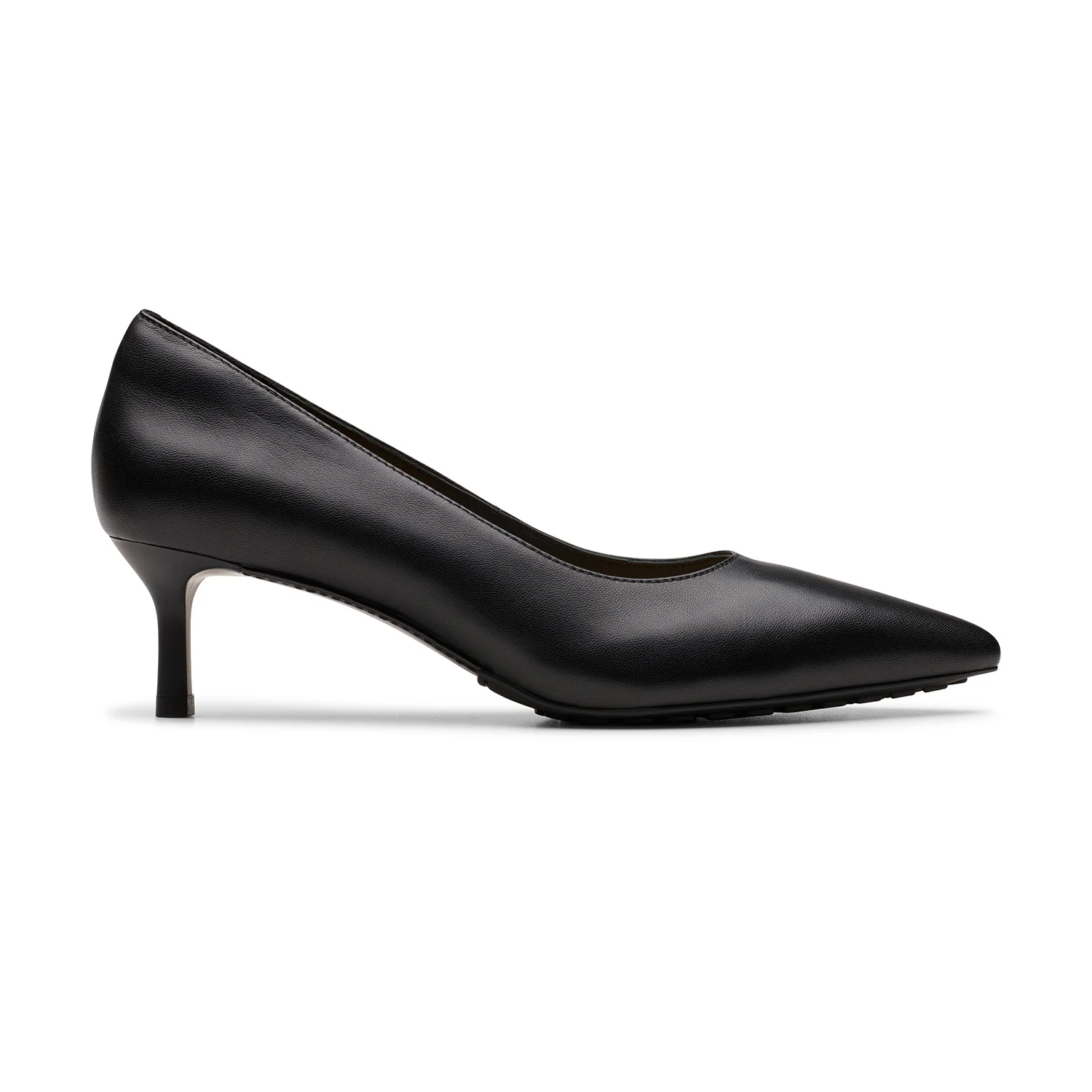 Womens Adela Court Black Leather