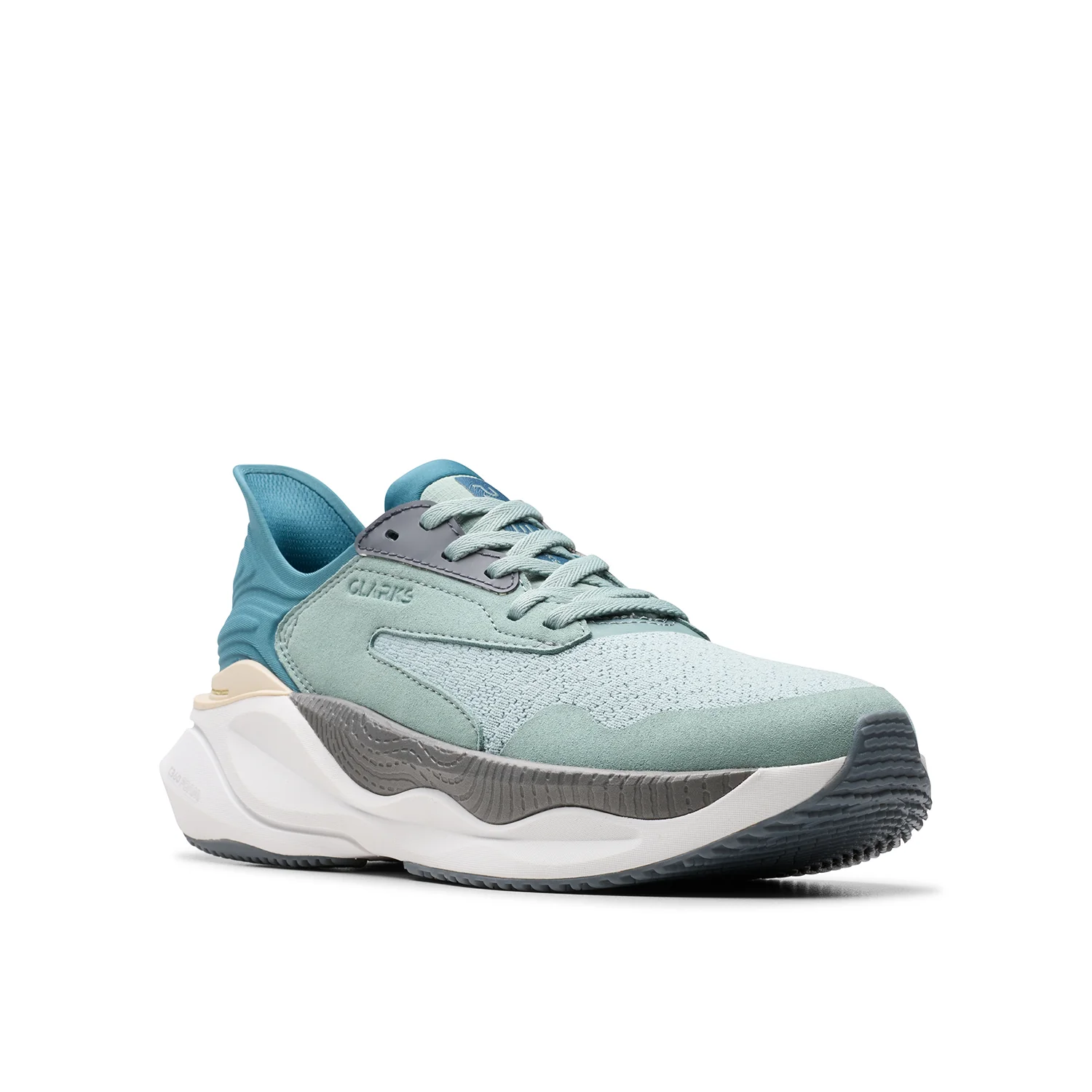 Womens - Clarks Pace Aqua Combination - Image 4