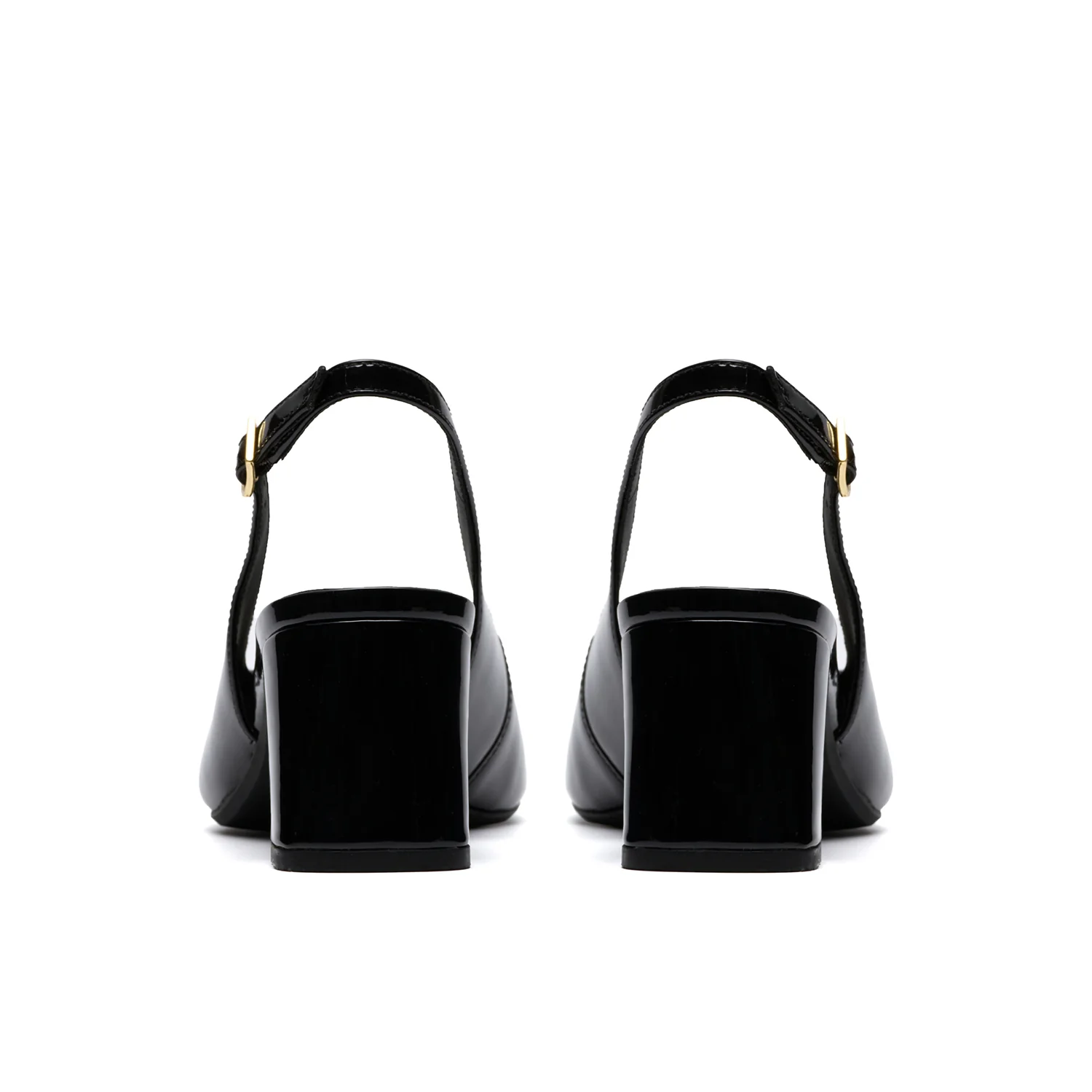 Womens - Fernie Sling Black Pat Lea - Image 5
