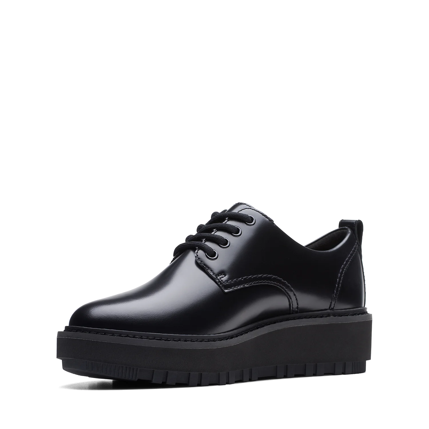 Womens - OriannaW Derby Black Leather - Image 4