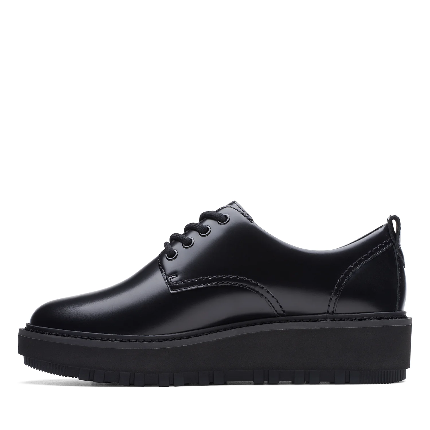 Womens - OriannaW Derby Black Leather - Image 5