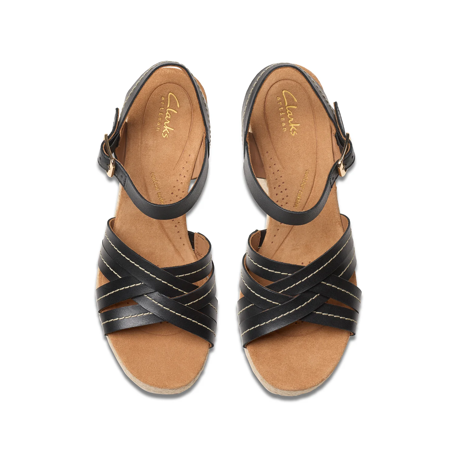Womens Sabina Strap Black Leather - Image 6