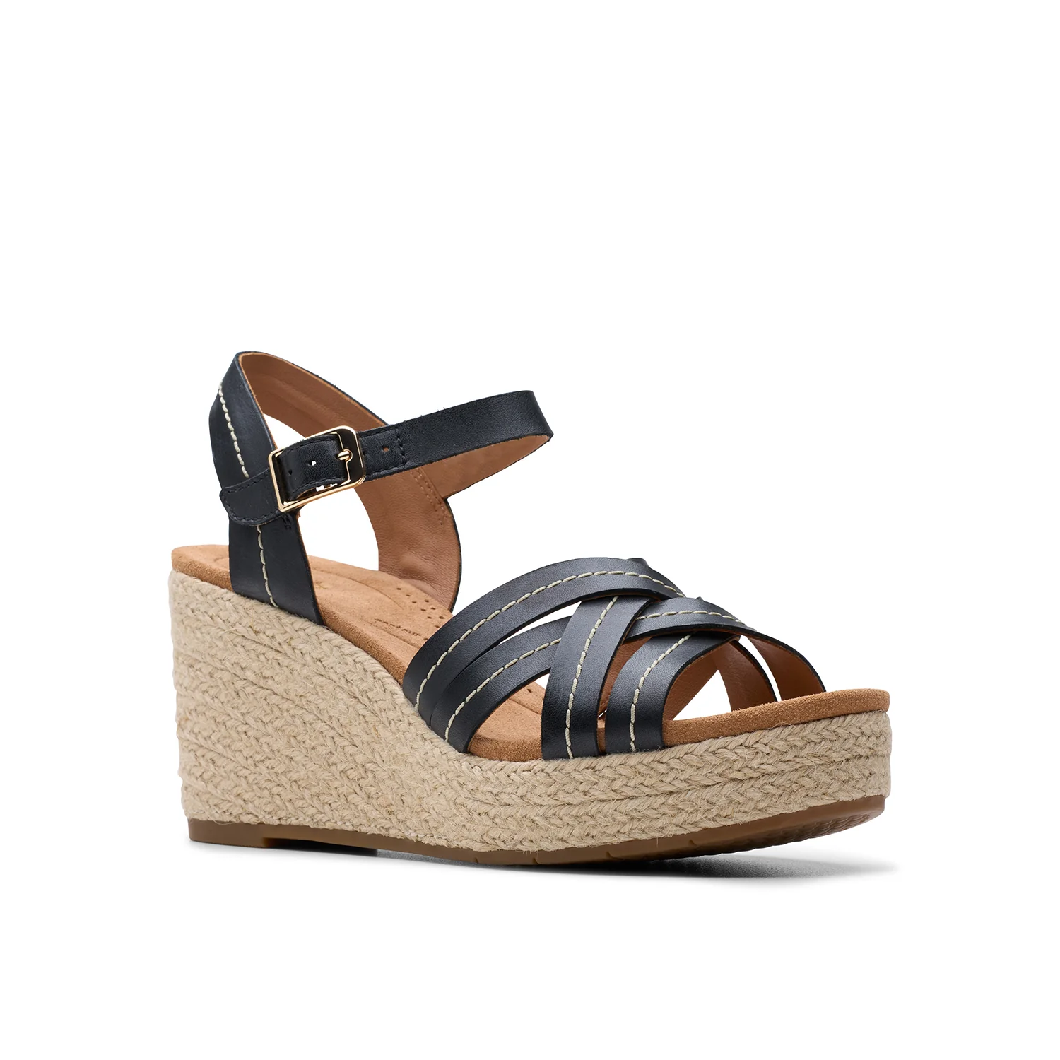 Womens Sabina Strap Black Leather - Image 7