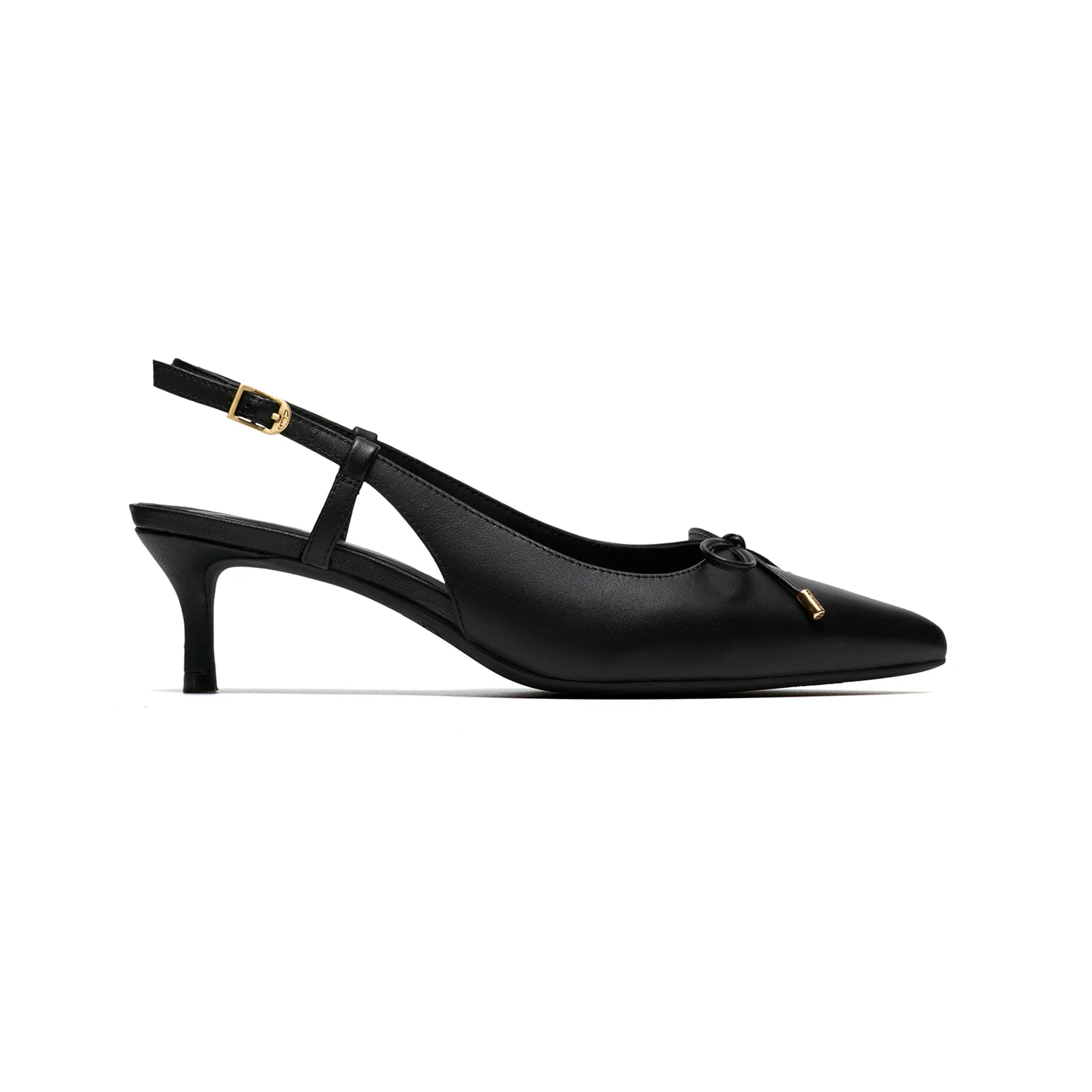 Womens - Zarey Bow Black Leather